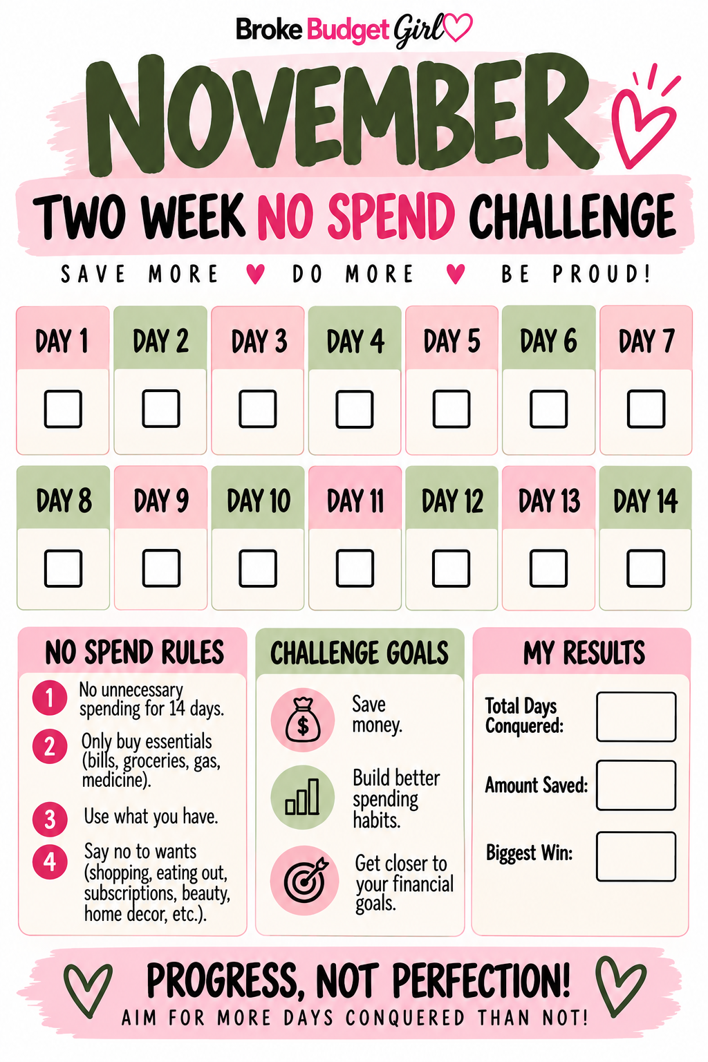 No -Spend Challenge - November Download