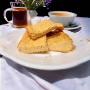 homemade shortbread cookies on a plate